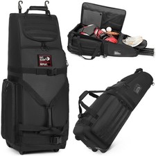 Large Catchers Gear Bag with Wheels for 4 Bats, Rolling Baseball Bag