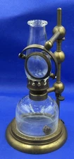 Antique Microscope Lamp Oil/Alcohol - Bockett / Collins - Missing Burner