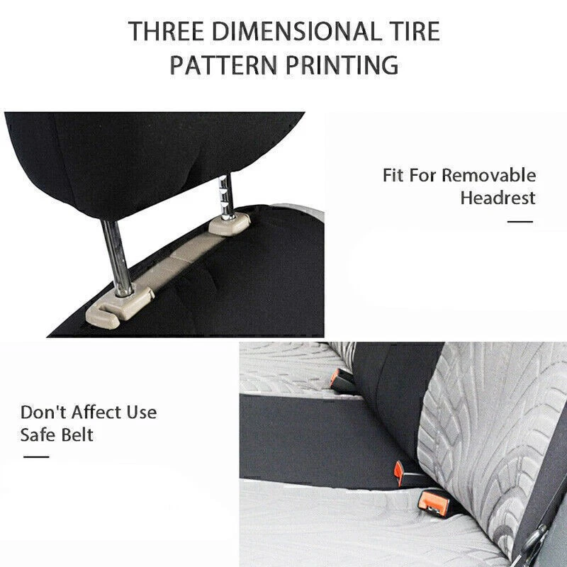 For Mini Cooper Paceman Hatchback Black & Grey Front Seat Cover Protector Cloth Foto 4 de 4