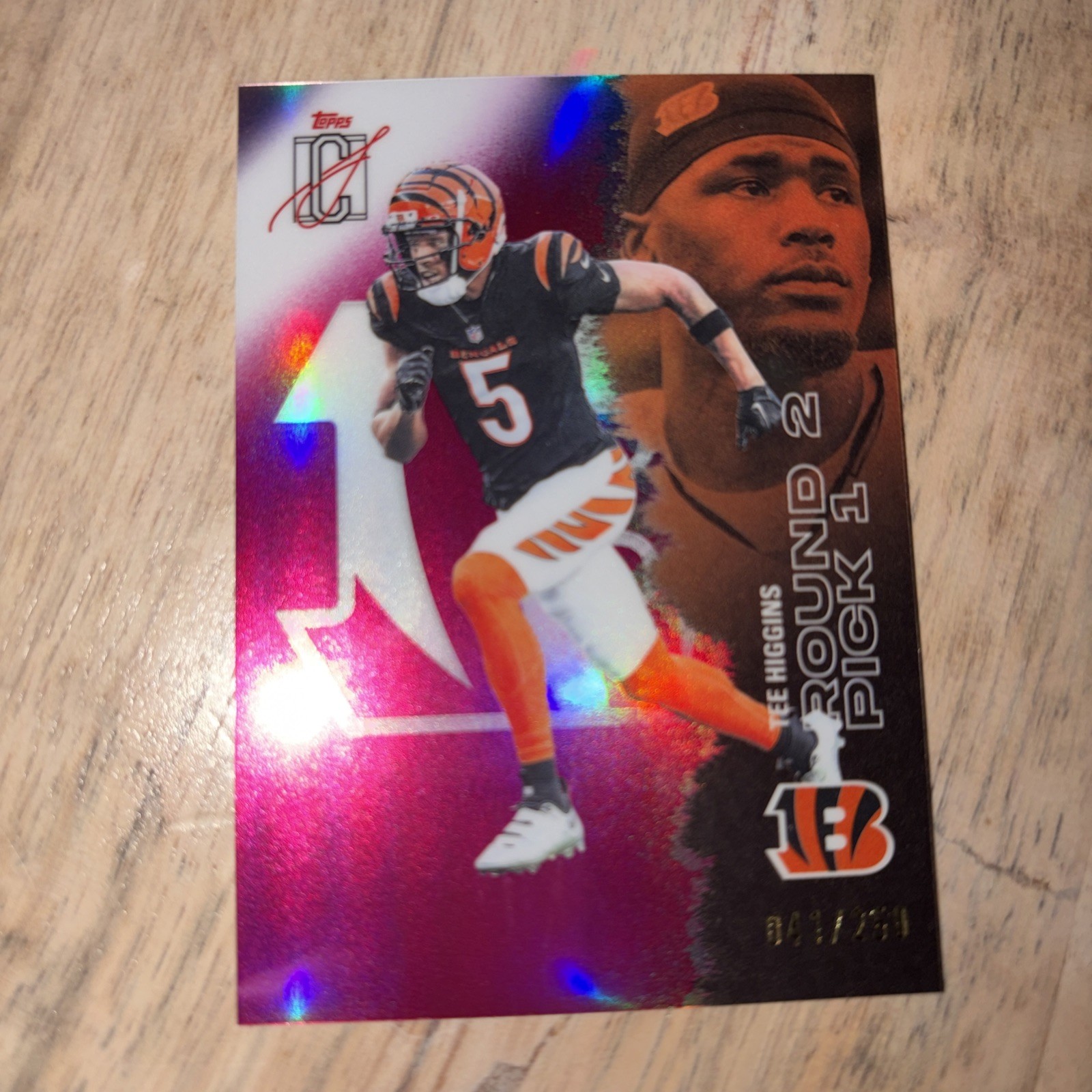 2025 Topps Signature Class #69 Tee Higgins /250 Cincinnati Bengals WR Purple 