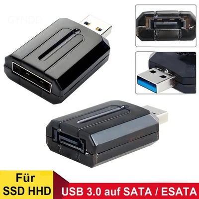 MARKENLOS Hochgeschwindigkeit USB auf SATA/USB3.0 auf ESATA-Adapter für Computer SSD HHD