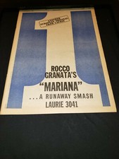 Rocco Granata Mariana Rare Original Promo Poster Ad Framed!