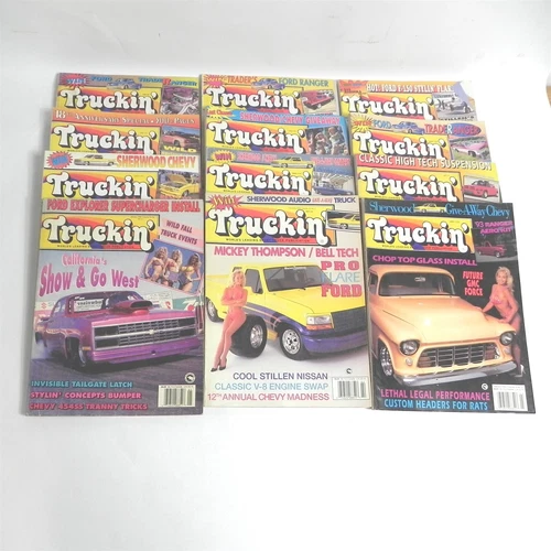 FULL YEAR 1993 LOT OF 12 TRUCKIN MAGAZINE MINI TRUCKS CUSTOM LOWRIDER LIFTED 