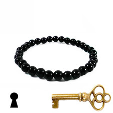 Bracciale nero VARI MODELLI - perle acciaio inox etc. braccialetto da Uomo Donna