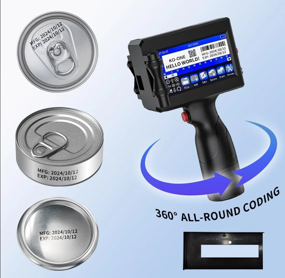 Handheld inkjet printer prints text, batch number, barcode, QR code, image, LOGO - Image 4 of 4