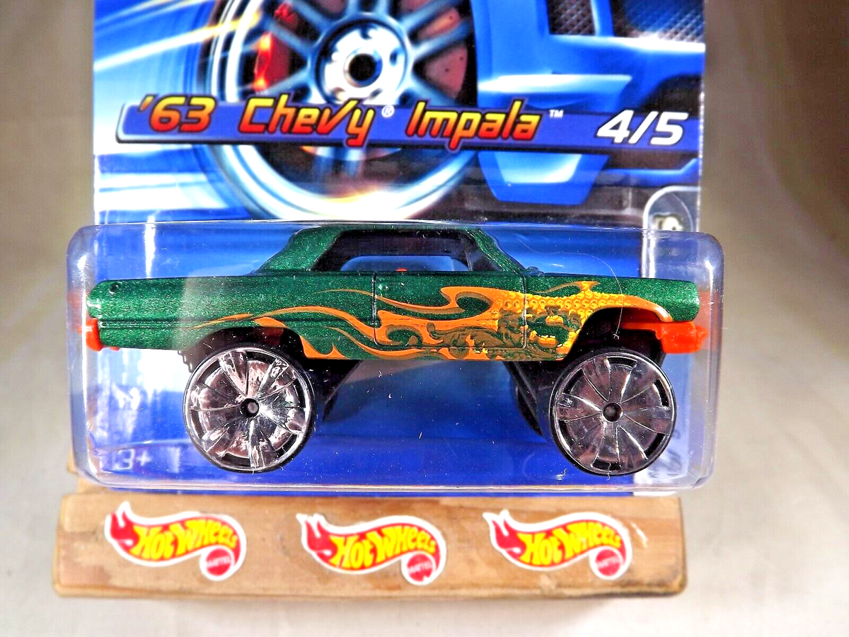 2006 Hot Wheels #104 Hi-Rakers 4/5 '63 CHEVY IMPALA Green w/Large