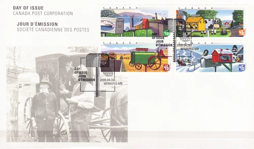 W CANADA 1849-1852a FDC RURAL MAILBOXES