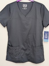 Cherokee Core Stretch Scrub Top  4727, Sz. XS, Color  pewter. NWT