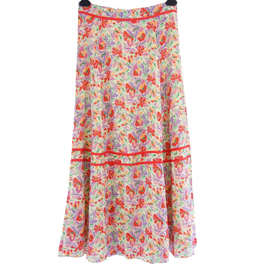 Damen Rock Bunt BASH Sommer Maxirock Langer Blumen Schwingend 2 36 S BA&SH Neu