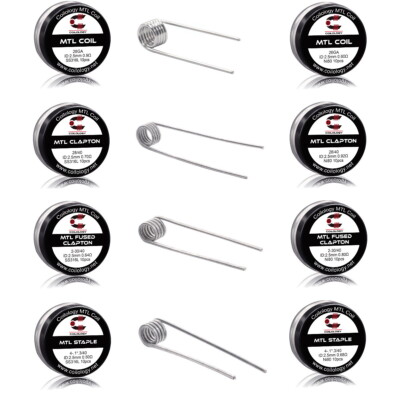 10x MTL COILOLOGY Ni80 SS316L Coils Fertigwicklung Wickeldraht Draht RBA, CLMTL
