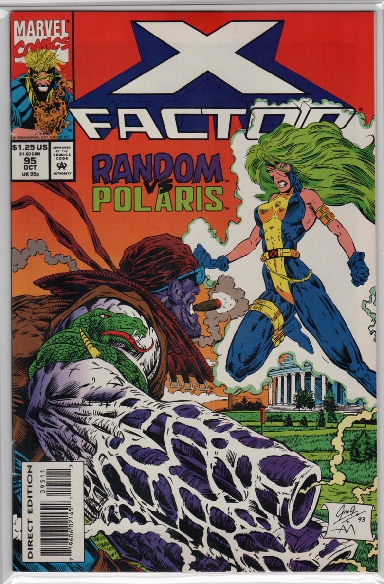 1993 X-Factor Oct #95 Random Vs. Polaris Marvel Comics