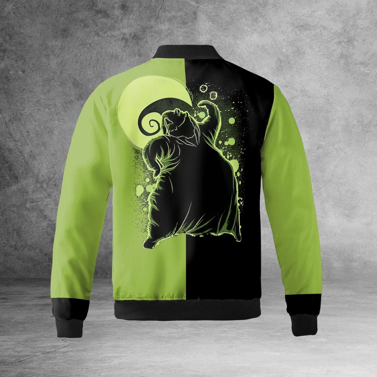 Personalized Oogie Boogie Nightmare Before Christmas Black & Green Jacket