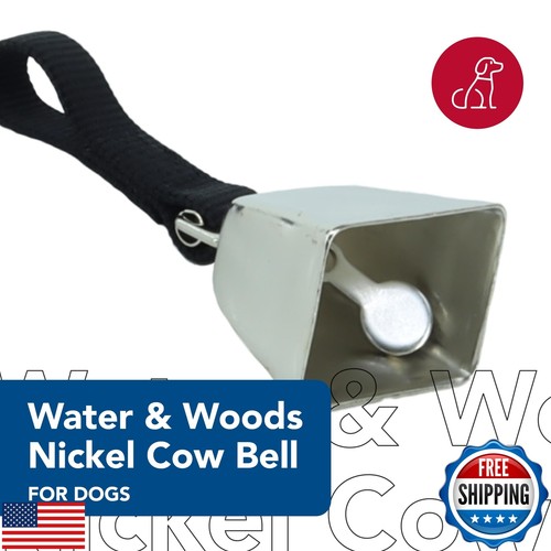 Water and Woods Nickel Cow Bell for Dogs by Coastal Pet - Durable Noise Maker - Picture 2 of 5