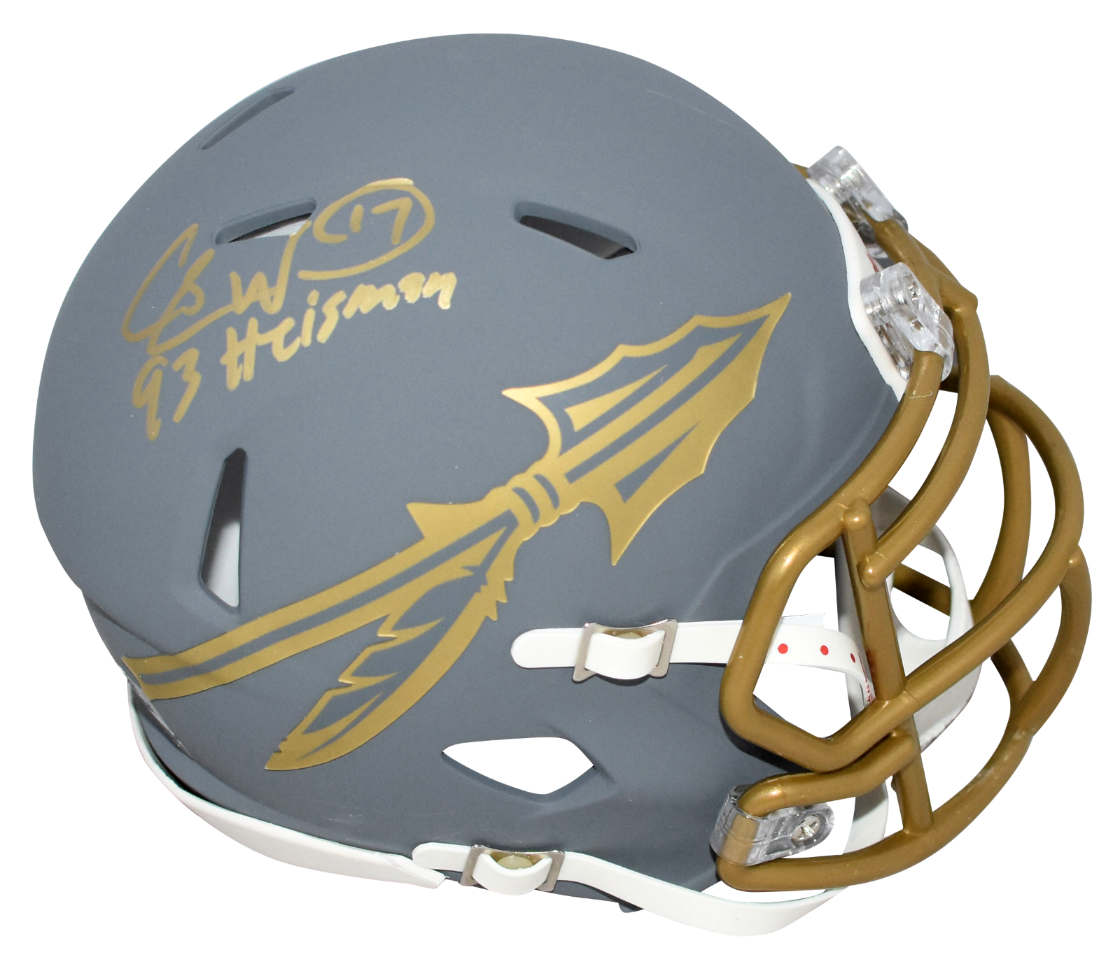 Charlie Ward Autographed Signed Florida State Seminoles SLATE SPEED MINI HELMET BECKETT 