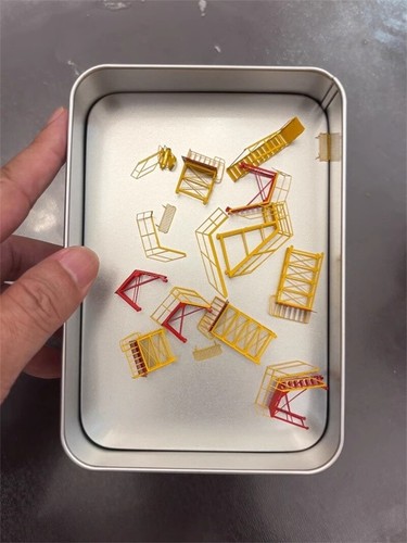 10Pcs Set 1/144 Scale Metal Maintenance Rack Airport Gse Aircraft Yellow Model - Picture 10 of 17