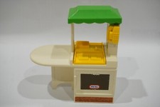 Little Tikes MINIATURE DOLLHOUSE SIZE Party Kitchen Yellow Green VTG 1980s  c4