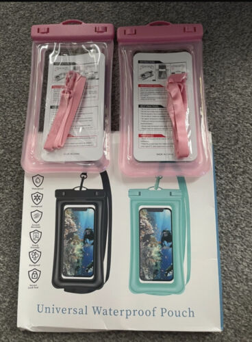 2 x Waterproof cases phone document money pouch - Afbeelding 1 van 3