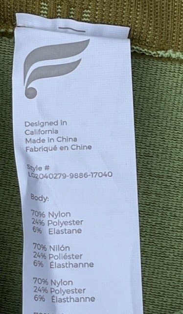 Fabletics NWOT High Waisted Seamless Check Leggings Thyme/Cool Mint Size Medium image 9