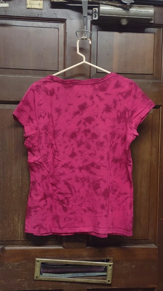 Camisa Top Camiseta Para Mujer St John's Bay SJB Roja Fucsia Manga Corta Talla L Foto 2 de 3