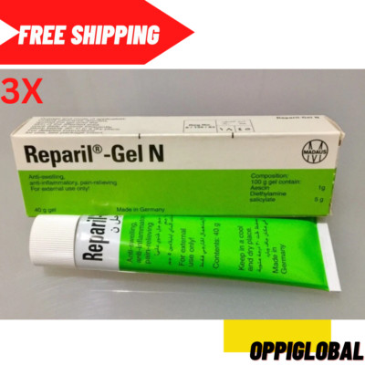 3pcs Reparil Gel N 40G Anti Inflammatory Pain Relieving Reduce Swelling Sprains