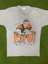 80s San Francisco 49ers - Joe Montana - Vintage NFL Player T-Shirt Medium 