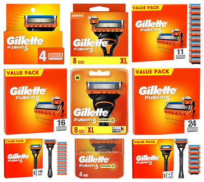 GILLETTE FUSION5 oder Power (Original) Rasierklingen Wählen Sie Ihre 4/8/11/16/24