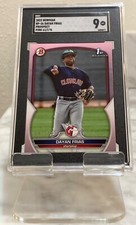 2023 Bowman 1st Baseball Dayan Frias /175 Pink Parallel SGC 9 Mint Guardians