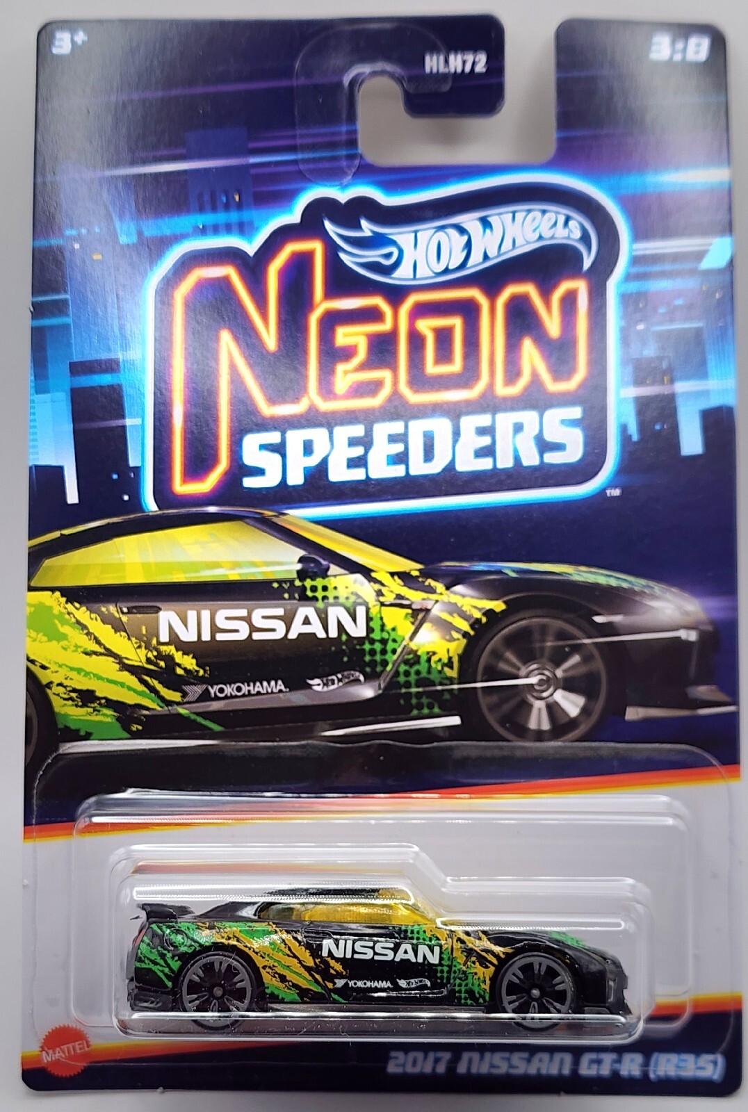 2023 Hot Wheels 2017 Nissan GT-R (R35) Skyline Neon Speeders 3/8 