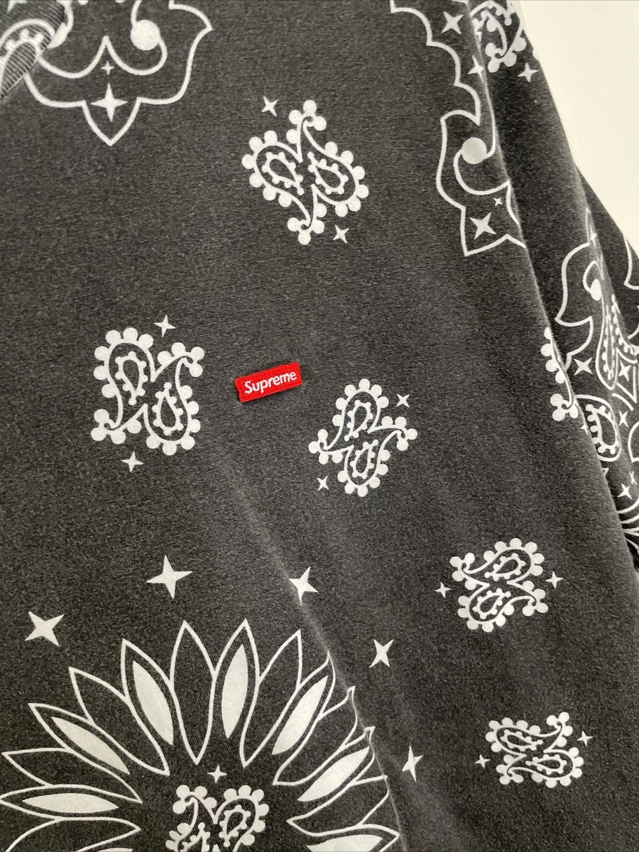 Supreme Small Box Tee Black Bandana M