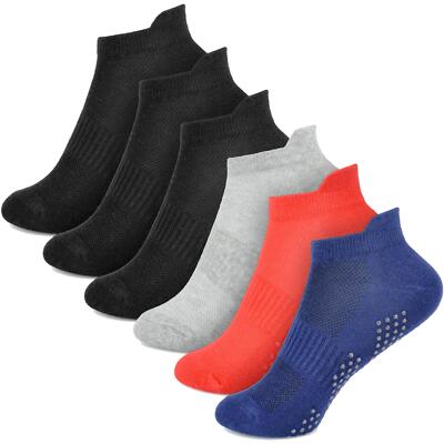 Kinder Jungen Fitnessstudio Yoga Trainer Socken mit Greifern 3er-Pack sportlich weiche Socken