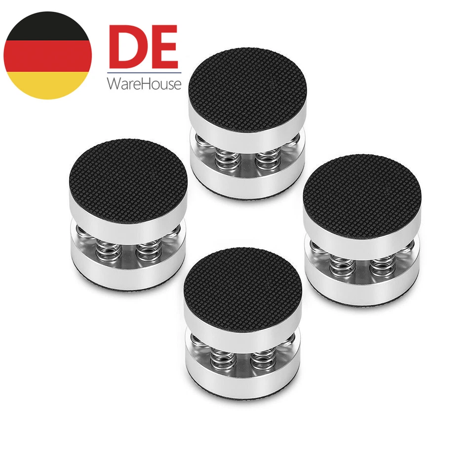 4x ALU GERÄTEFÜßE ABSORBER PLATTENSPIELER DAMPING AMPLIFIER STAND TURNTABLE FEET