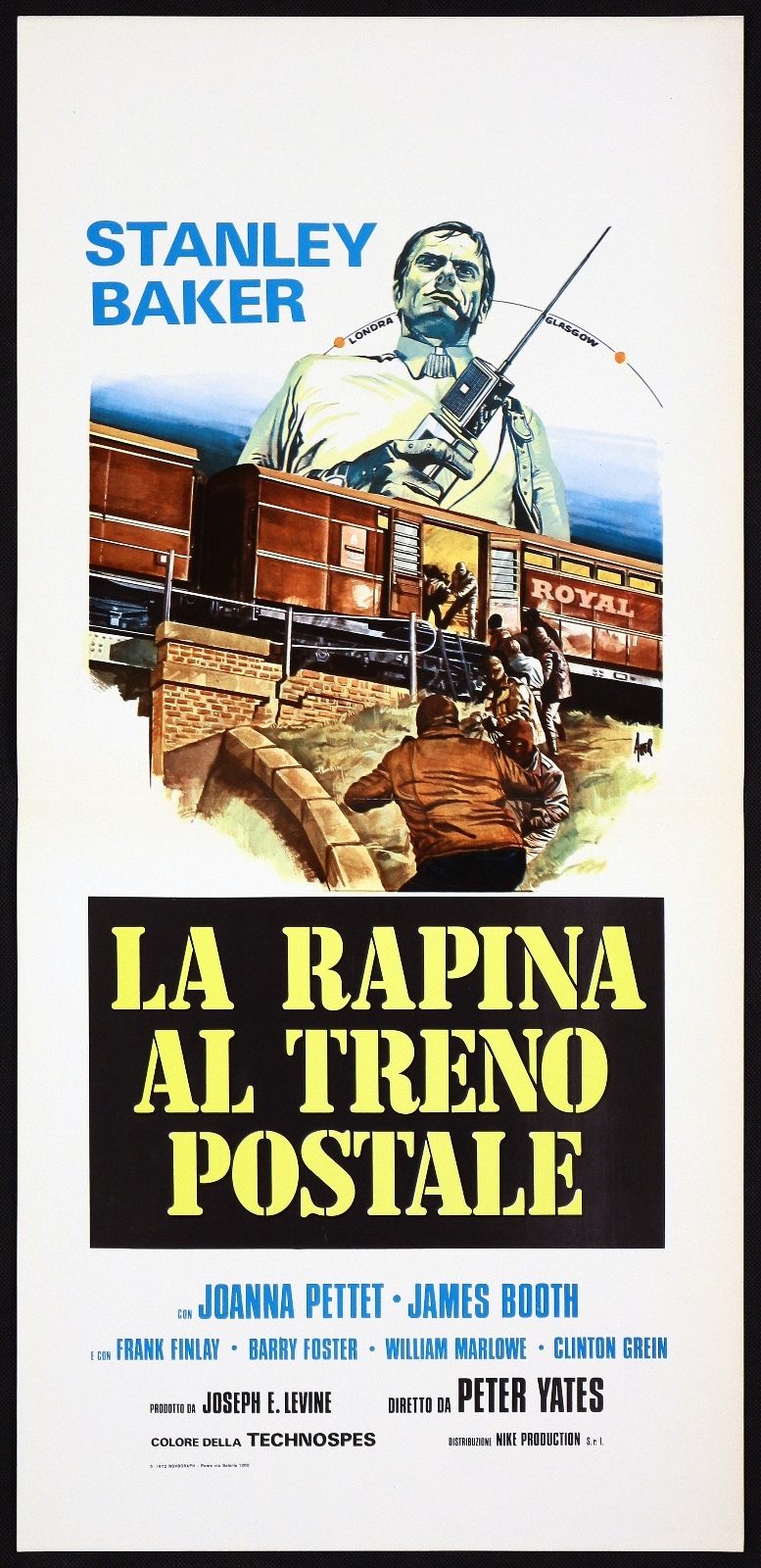 Locandina originale film LA RAPINA AL TRENO POSTALE (1967) - Regia di Peter Yates
