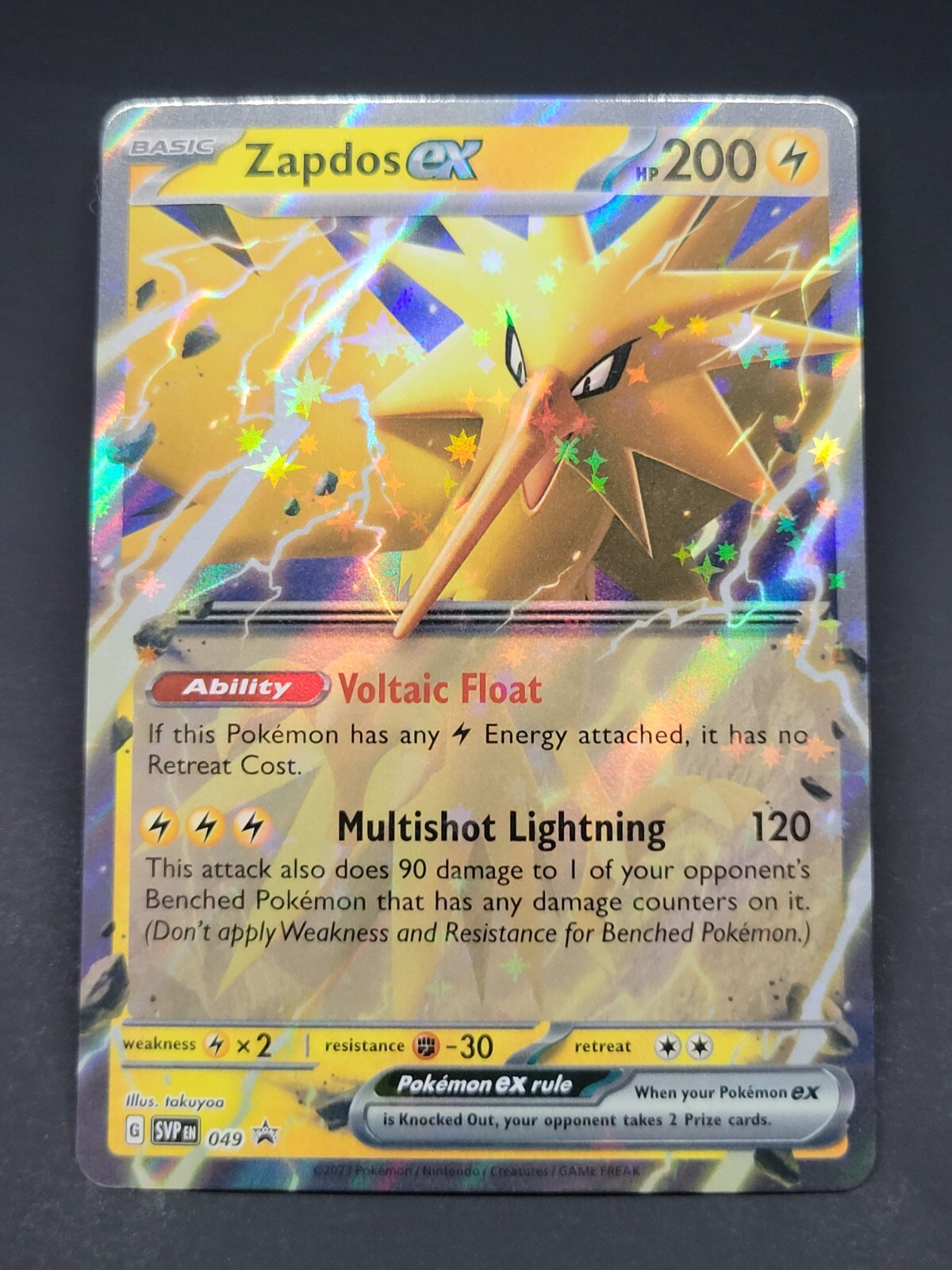 Pokemon TCG Zapdos ex 049 Black Star Promo Card Holo Rare Near Mint