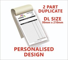 PERSONALISED DL SIZE INVOICE BOOK RECIPT BOOK ORDER PAD / NCR / RECEIPT **BEST**