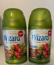 Wizard Automatic Spray Refills HOLLY BERRY 4.5oz Fits Glade/Airwick Set of 2