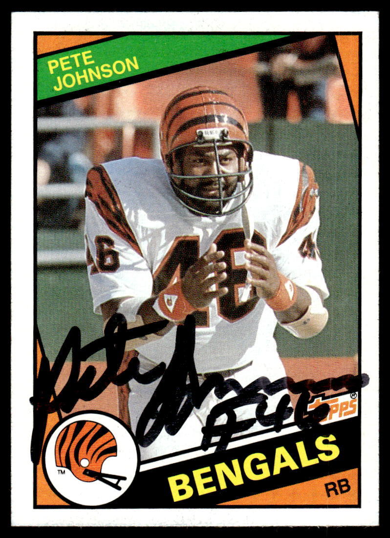 Pete Johnson Signed CINCINNATI BENGALS Card 1984 Topps | eBay