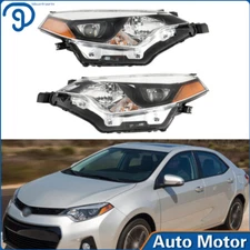 Clear For Toyota Corolla 2014 2015 2016 Driver&Passenger Headlights Headlamps