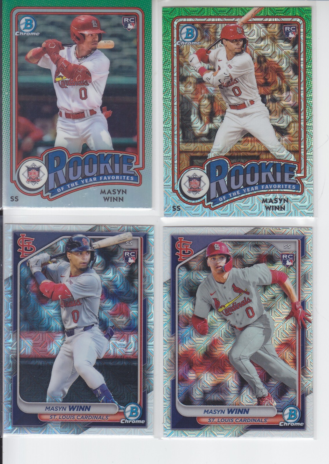4 - 2024 Bowman Chrome MASYN WINN RC Mojo Refractor, #61, #2, Rookie Year Cardin
