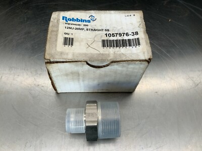 #ad 316 Stainless Steel Hydraulic Fitting 12MJ 20MP Straight $17.50
