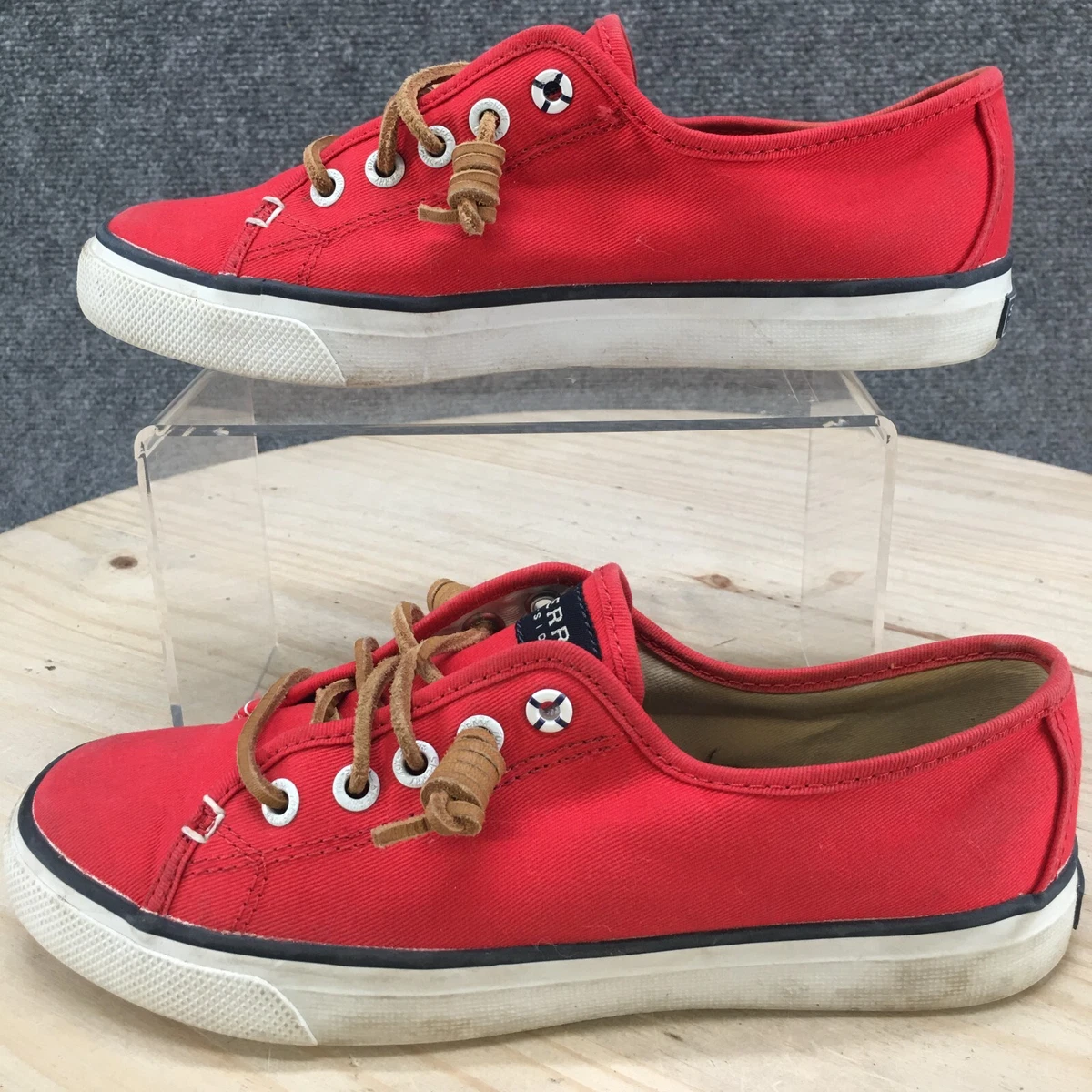 Red sperrys women's online