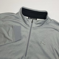 Under Armour ColdGear Quarter Zip Men 3XL Gray Loose Long Sleeve Pullover Fleece