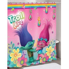 DreamWork Trolls Life "Hugfest" Shower Curtain 72in x 72in