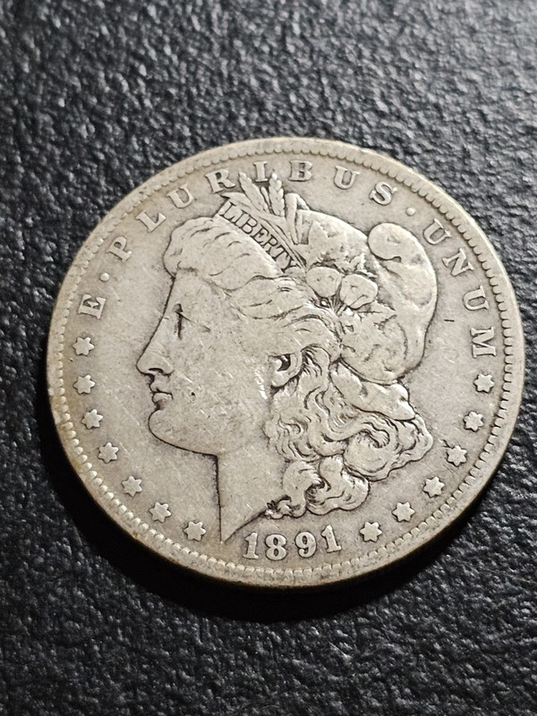 VF 1891 0 MORGAN SILVER DOLLAR