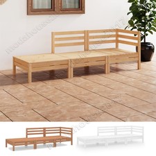 Gartenmöbel 3-tlg. Gartensofa Sitzgruppe Kiefer Massivholz Couch Lounge 