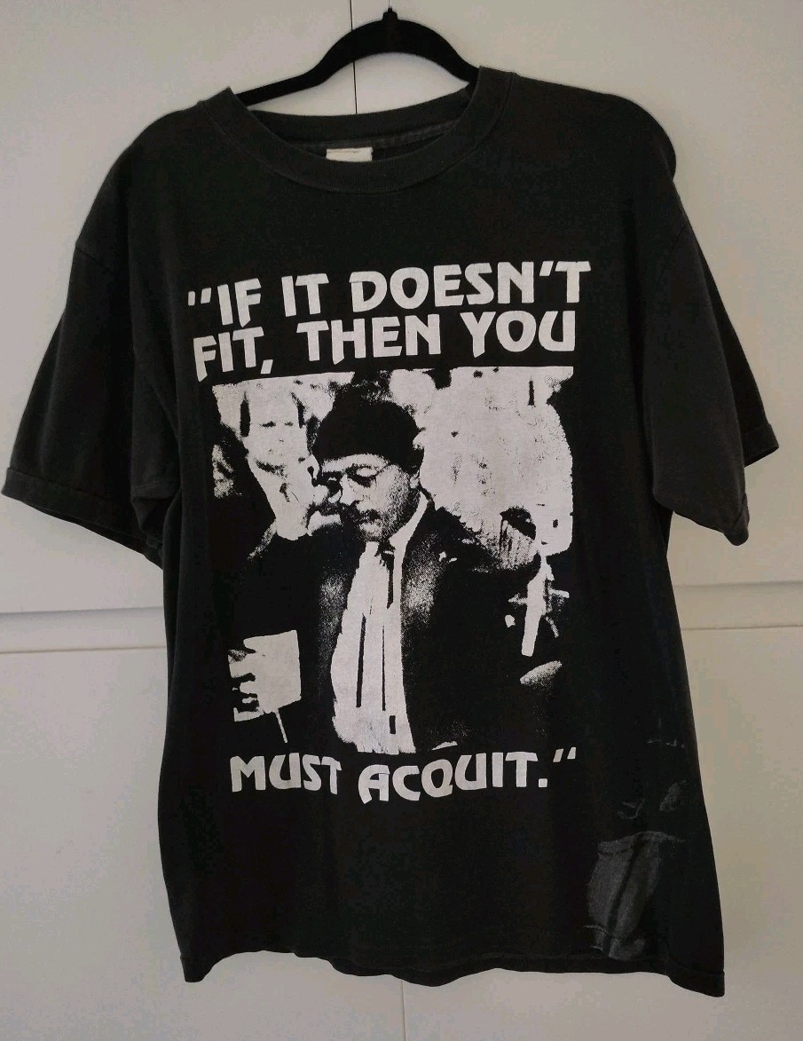 Vintage 1990's RARE Johnnie Cochran OJ Simpson T-Shirt