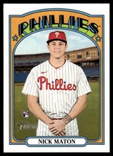 2021 TOPPS HERITAGE BASEBALL CARD NICK MATON #602 RC PHILADELPHIA PHILLIES 5533