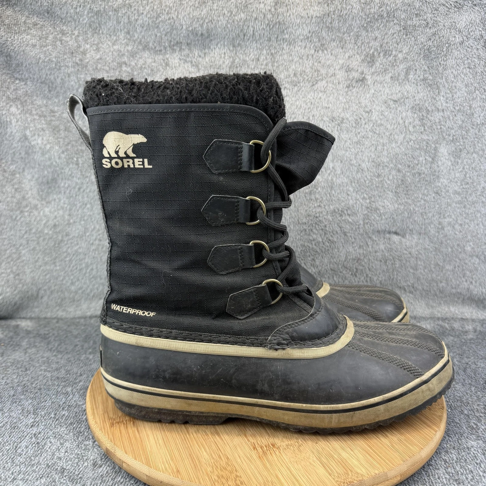 Sorel Boots Mens Size 11 Black Waterproof Insulated Winter Snow Boots NM3487-011
