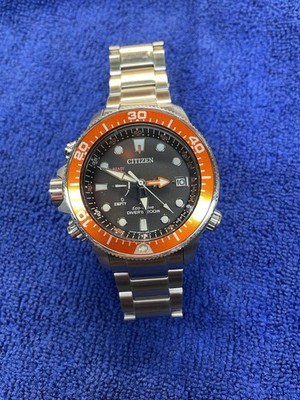 Citizen BN2039-59E Promaster Aqualand EcoDrive Dive Watch Orange - Box/Tag/Links