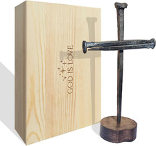 Passion of Jesus Christ Crucifixion Nail Metal Cross,Jesus Christ Tabletop Cruci