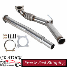3" STAINLESS STEEL EXHAUST DECAT DOWNPIPE FOR VW GOLF MK5 MK6 2.0 GTI TURBO